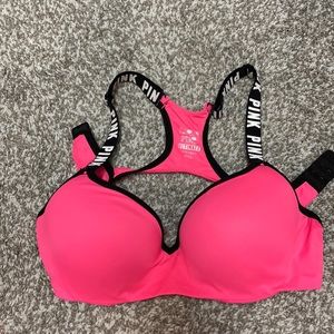PINK PUSH UP SPORTS BRA